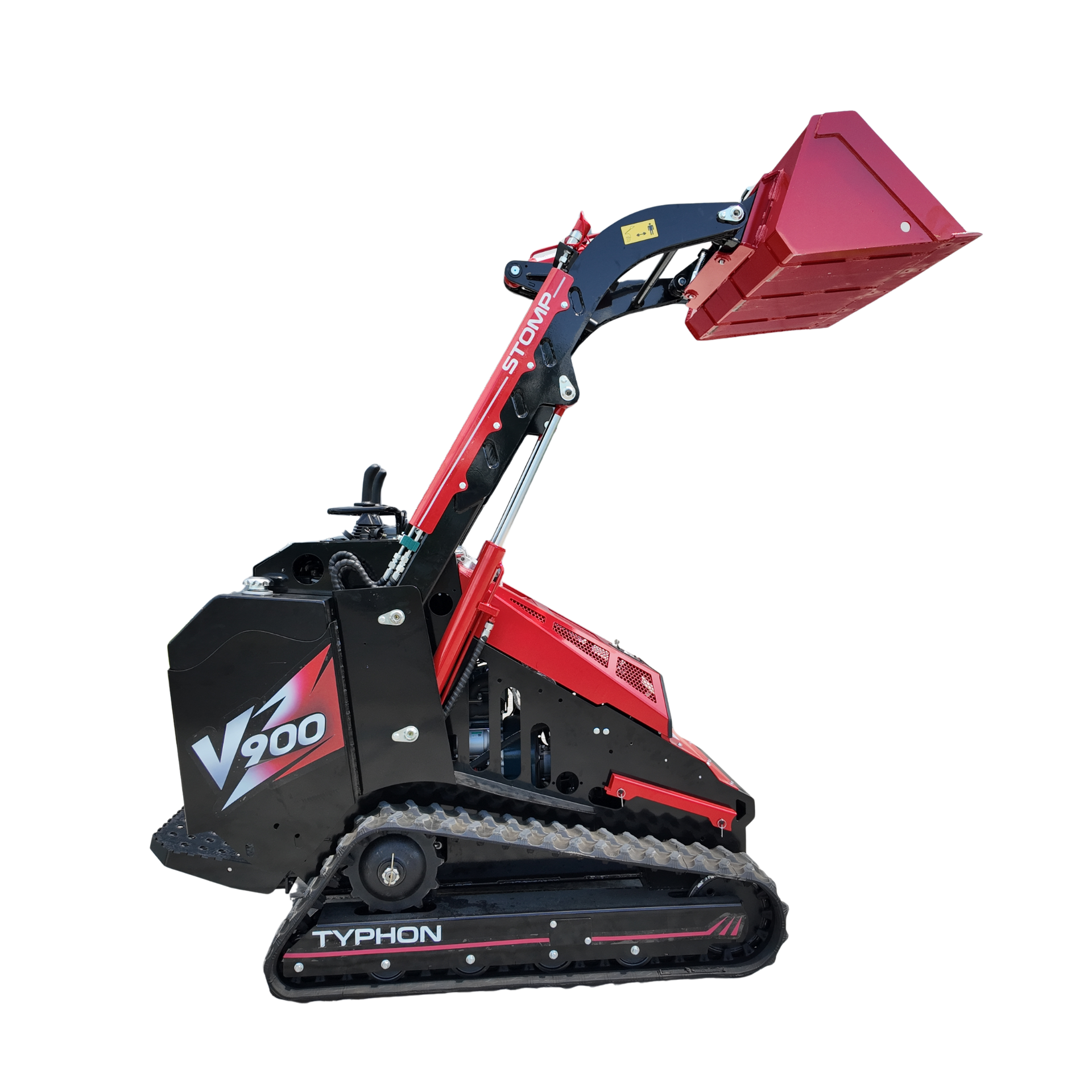Typhon Stomp V900 Mini Track Loader Kubota D1105 25HP Diesel Stand-On Skid Steer EPA / EU Stage V