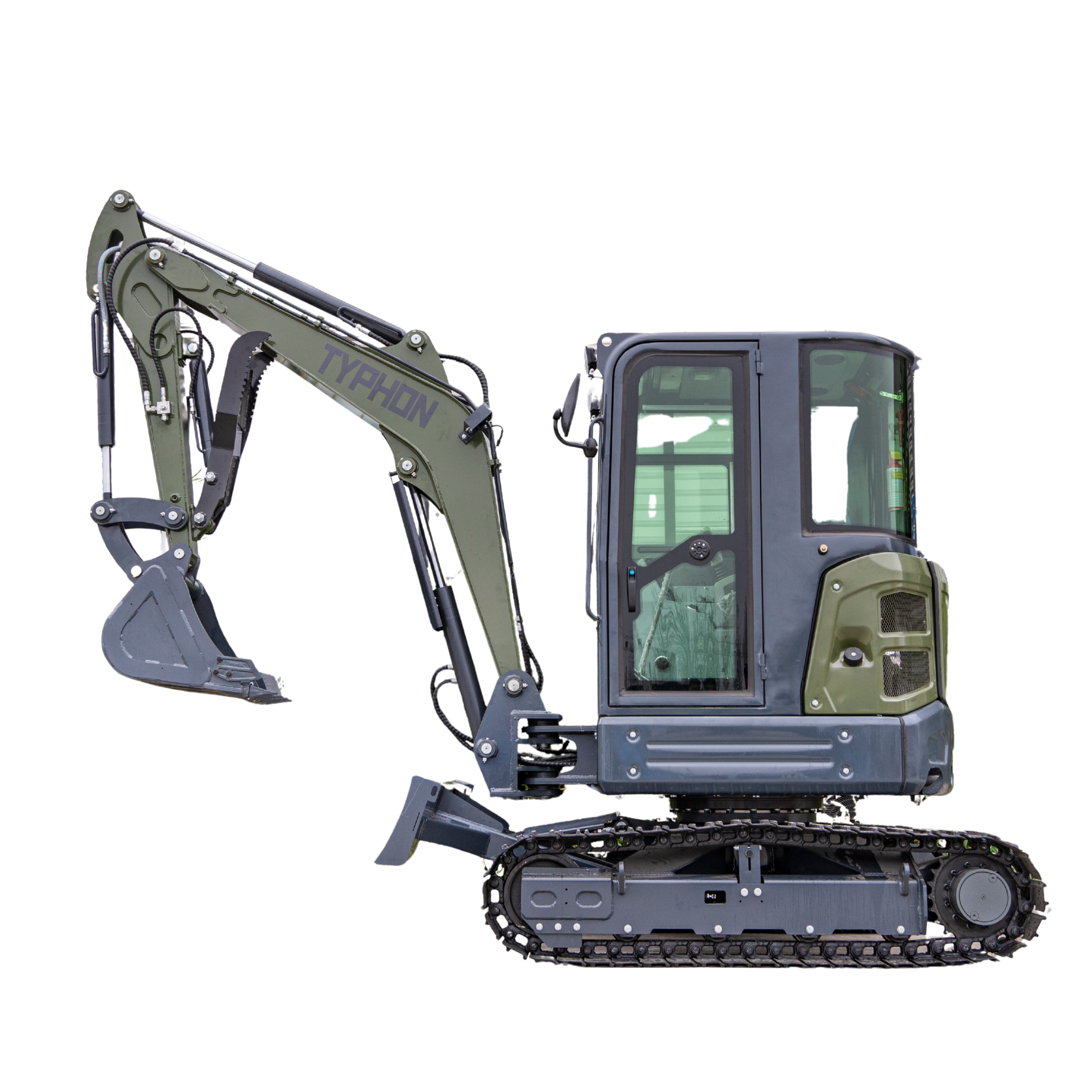 TYPHON KUVOU 4.0 mini excavator Kubota D1703 Diesel engine with 4Ton Operating Weight AC/ Heater