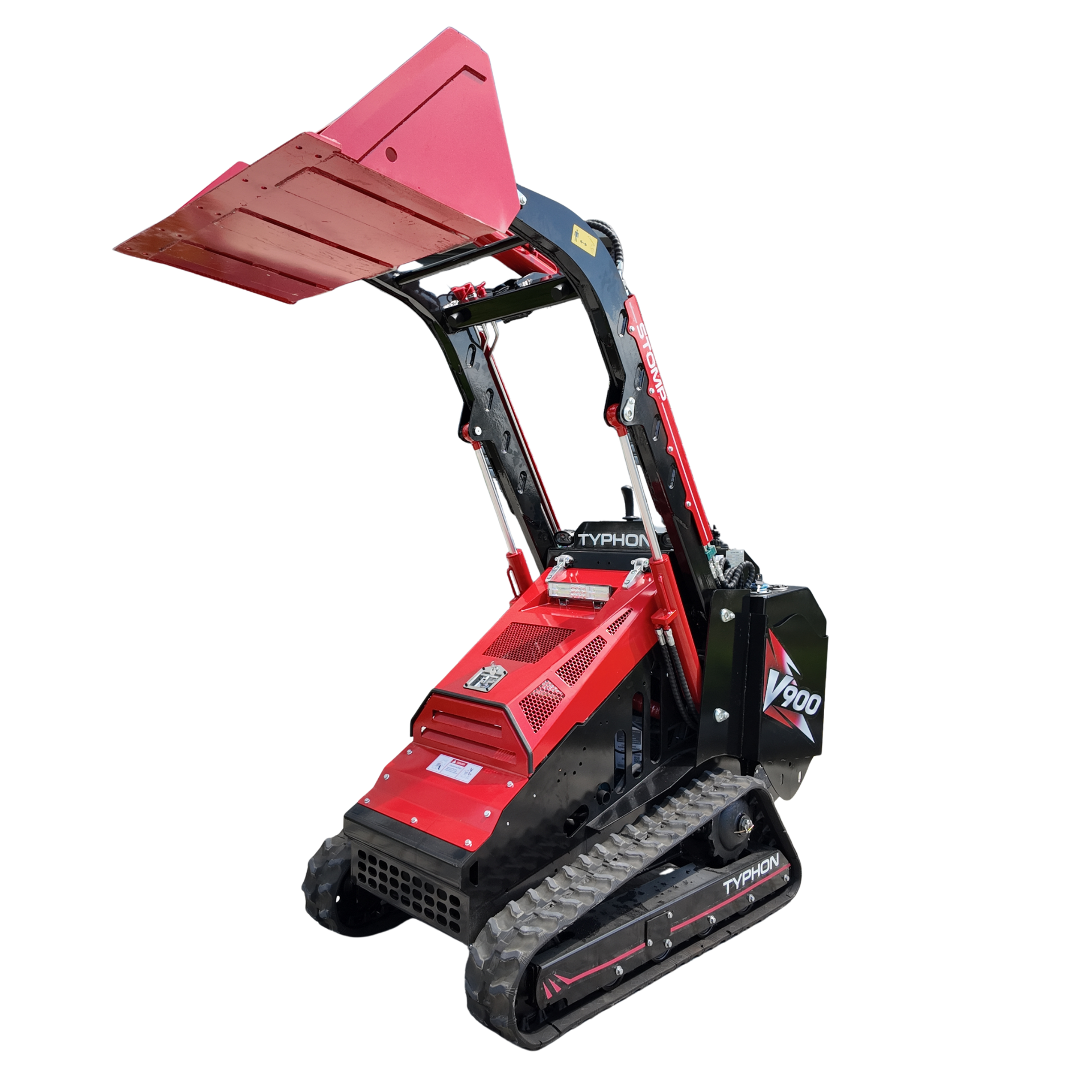 Typhon Stomp V900 Mini Track Loader Kubota D1105 25HP Diesel Stand-On Skid Steer EPA / EU Stage V
