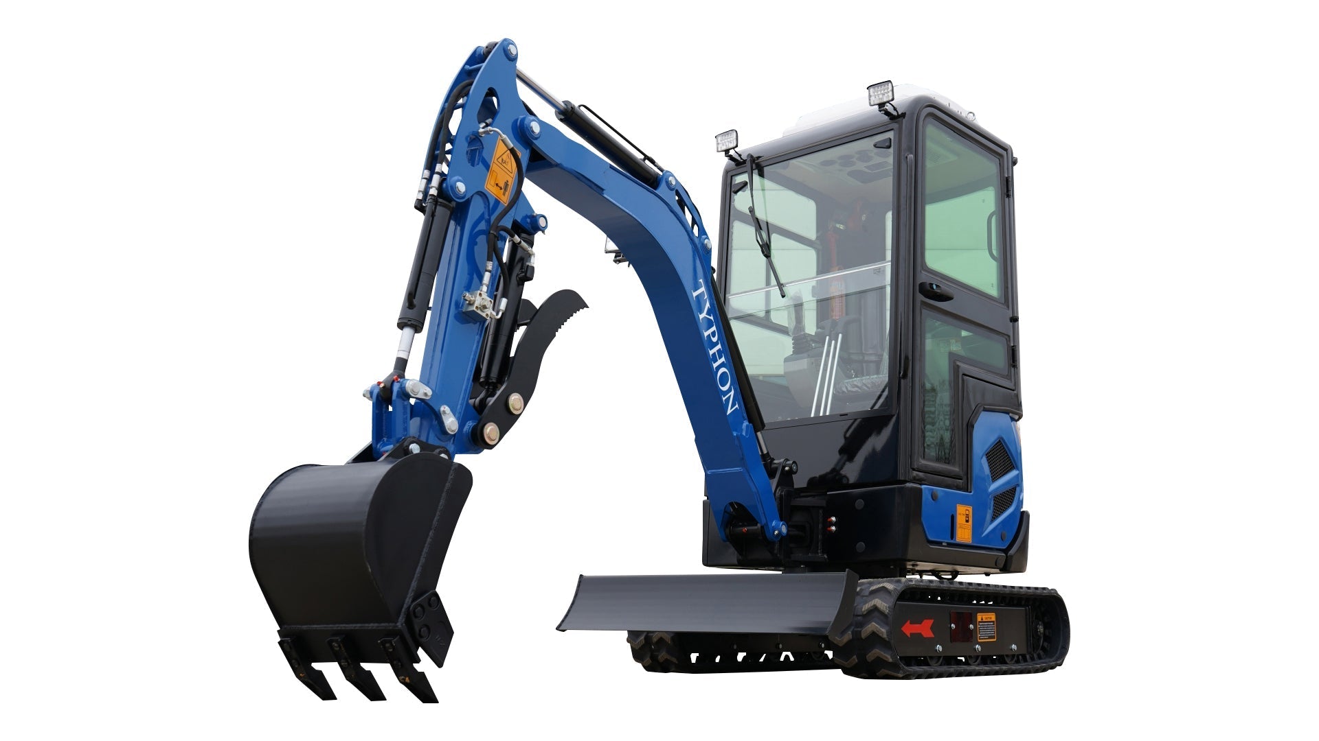 4000 lb TYPHON TERROR XVII Cabin Mini Excavator Kubota D902