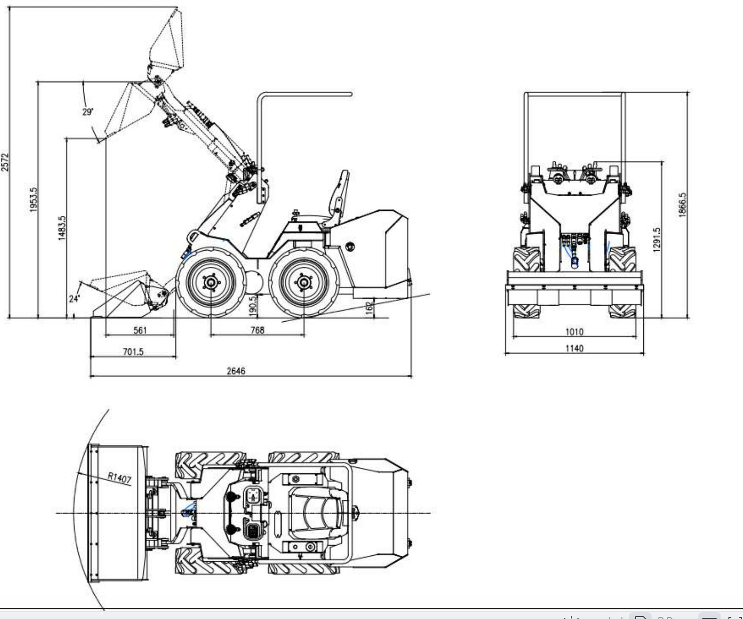 TYPHON Thunder VI 23hp EPA B&S Engine Wheel Loader USA