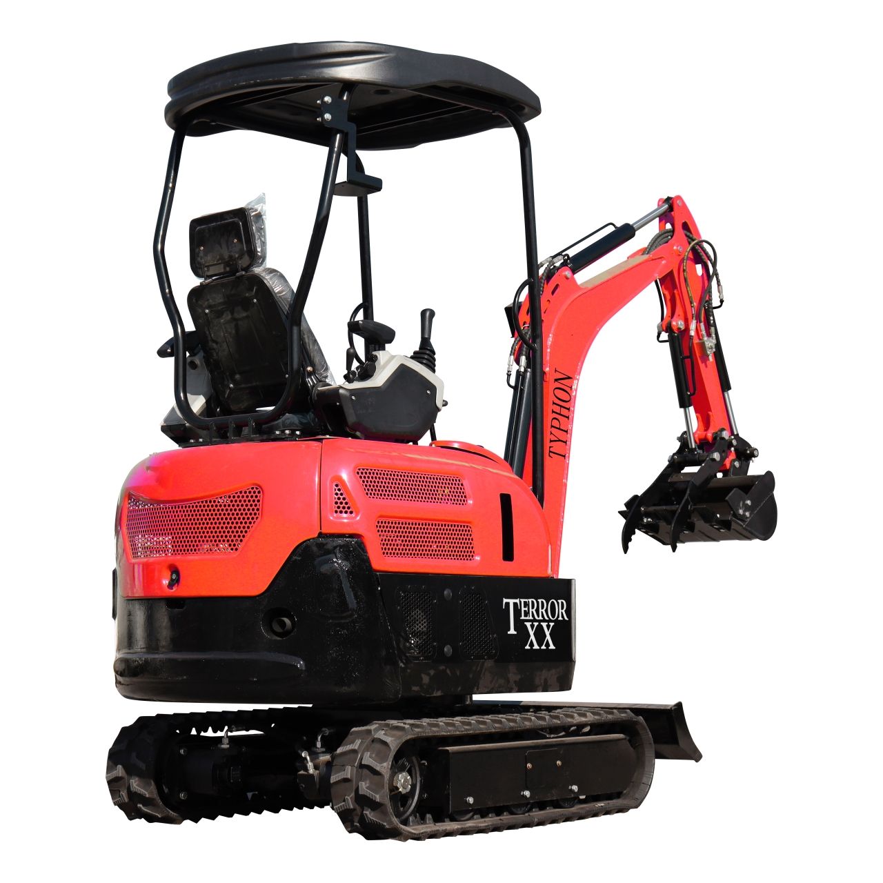 4,000 lb TYPHON TERROR XX RED Mini Excavator Kubota D902 Engine