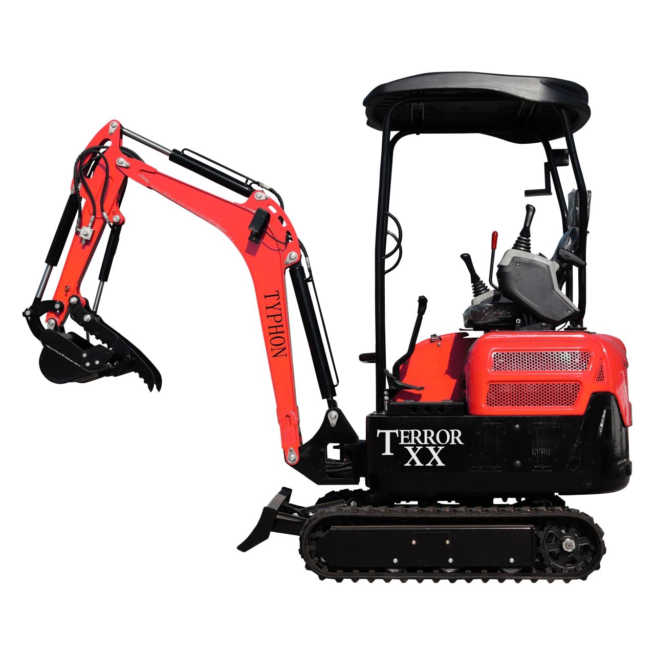 4,000 lb TYPHON TERROR XX RED Mini Excavator Kubota D902 Engine