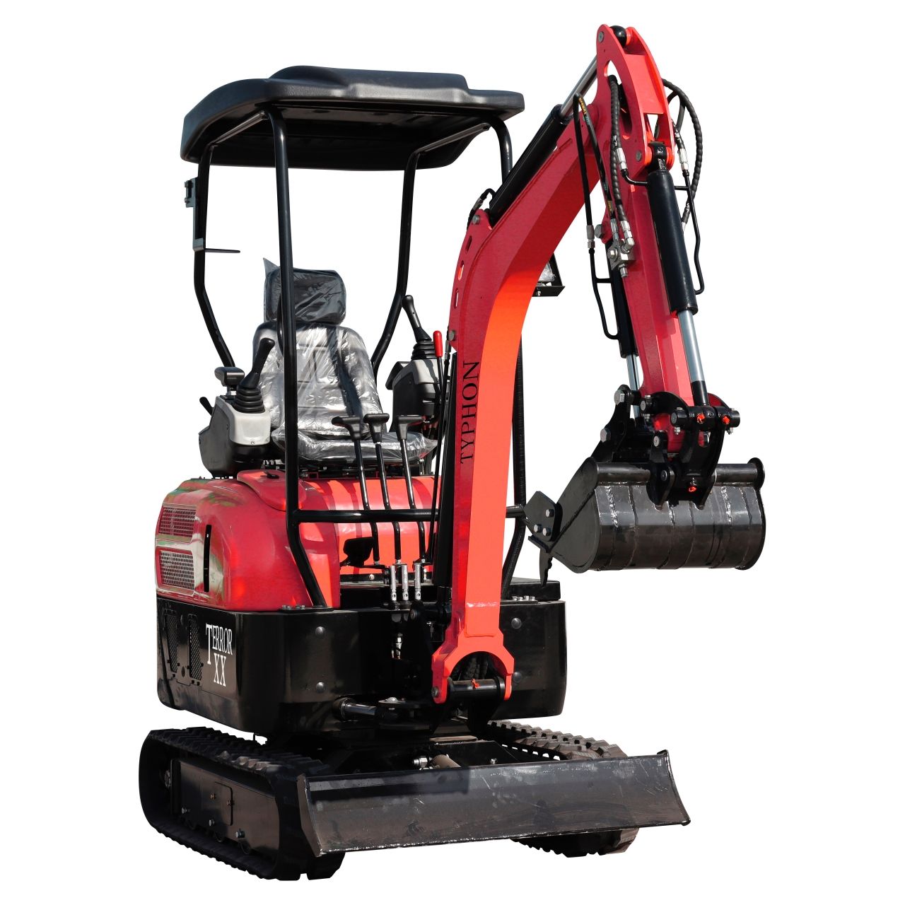 4,000 lb TYPHON TERROR XX RED Mini Excavator Kubota D902 Engine