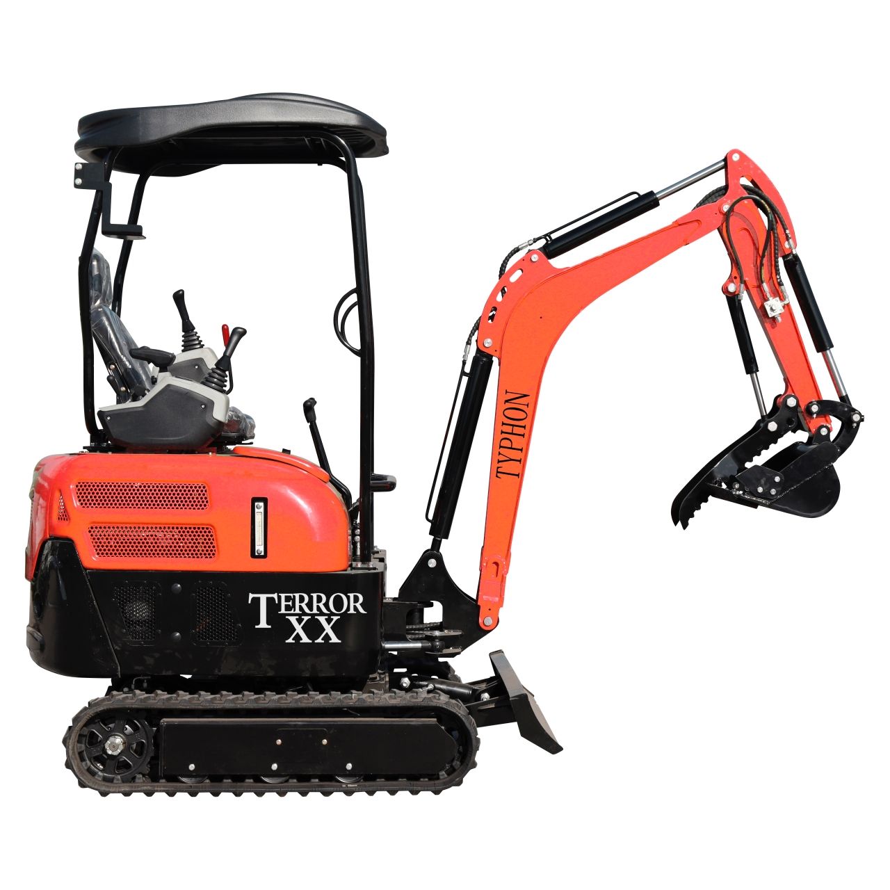 4,000 lb TYPHON TERROR XX RED Mini Excavator Kubota D902 Engine