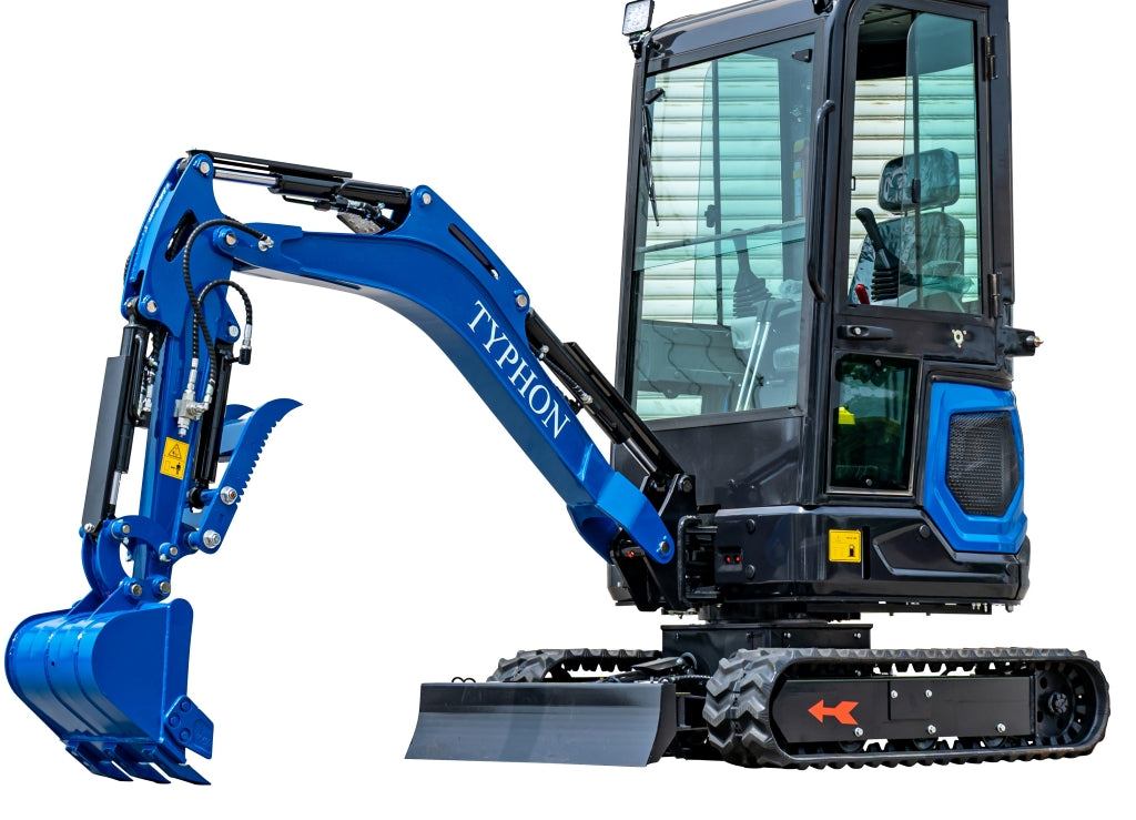 TYPHON 18 FLEX PRO 1.8 Ton Mini Excavator 12 attachments