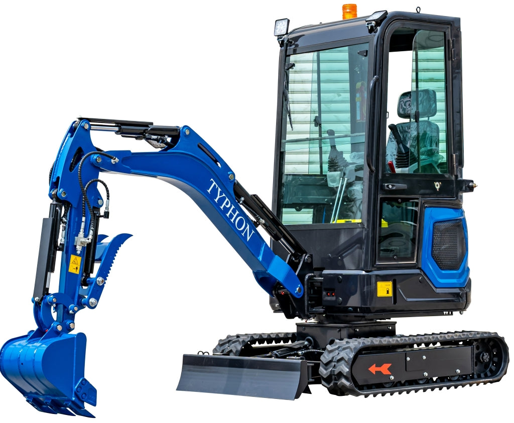 TYPHON 18 FLEX PRO 1.8 Ton Mini Excavator 12 attachments