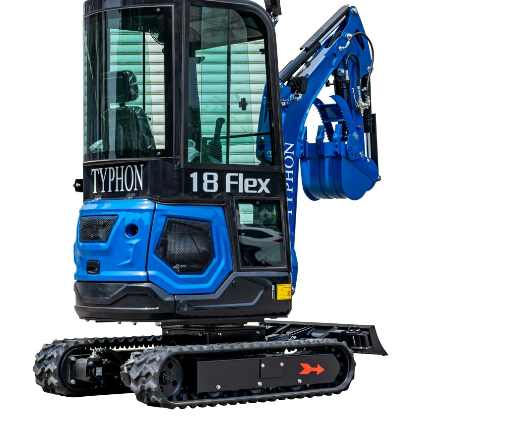 TYPHON 18 FLEX PRO 1.8 Ton Mini Excavator 12 attachments