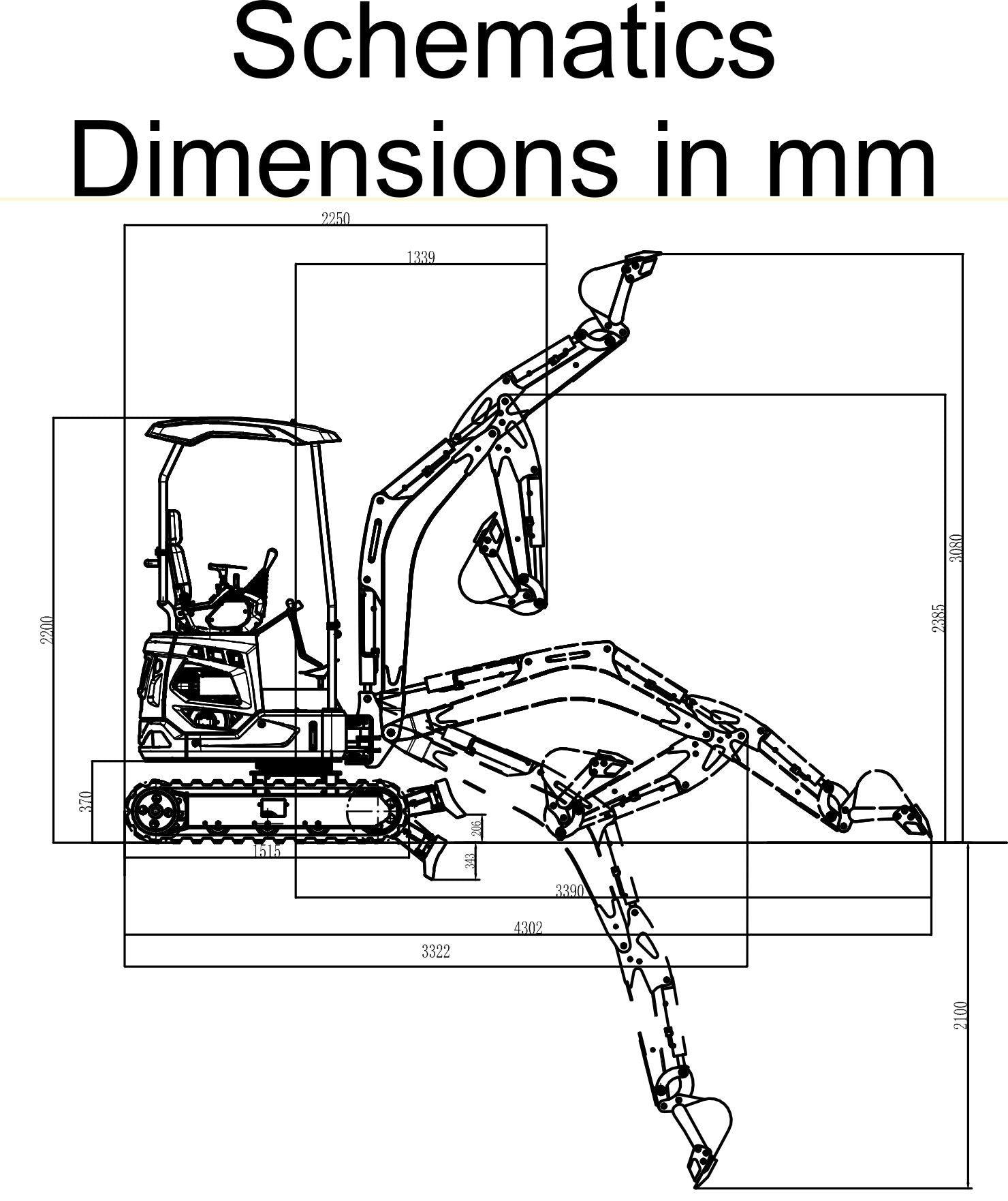 TYPHON 18 FLEX PRO 1.8 Ton Mini Excavator 12 attachments