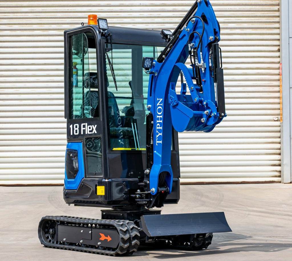 TYPHON 18 FLEX PRO 1.8 Ton Mini Excavator 12 attachments