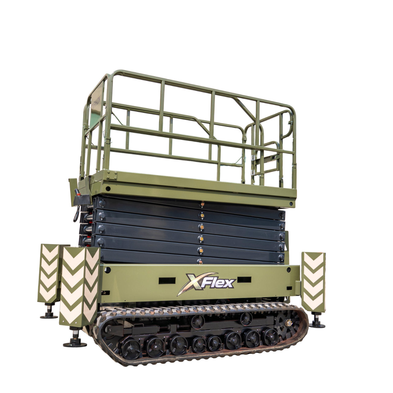 TYPHON xFlex-4068ET 3.2 Ton Electric Rubber Track Scissor Lift 40 ft Max Platform Height 5.4HP Hydraulic Pump Motor 35-Inch Platform Extension