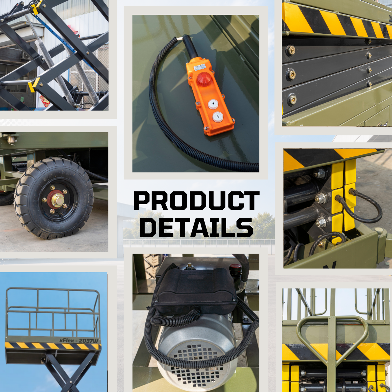 TYPHON xFlex-2037W Walk-Behind Scissor Lift 20 ft, load capacity 1102 lb, 110V Electric