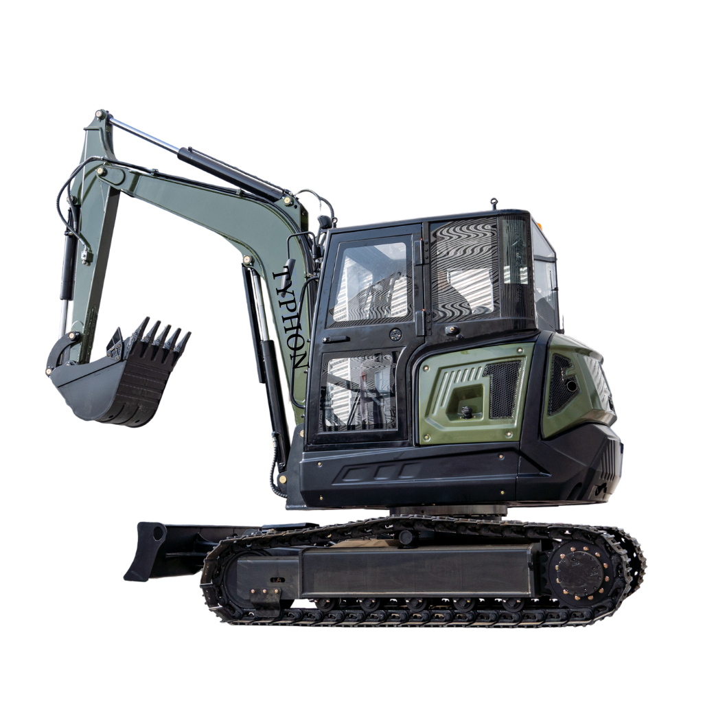 TYPHON TERROR LXV 6.6 Ton Mini Excavator Kubota V2607 56.9HP AC/Heater Cabin Boom Swing Two Speed Travel 0.23m³ Bucket Heavy Duty Construction Machine