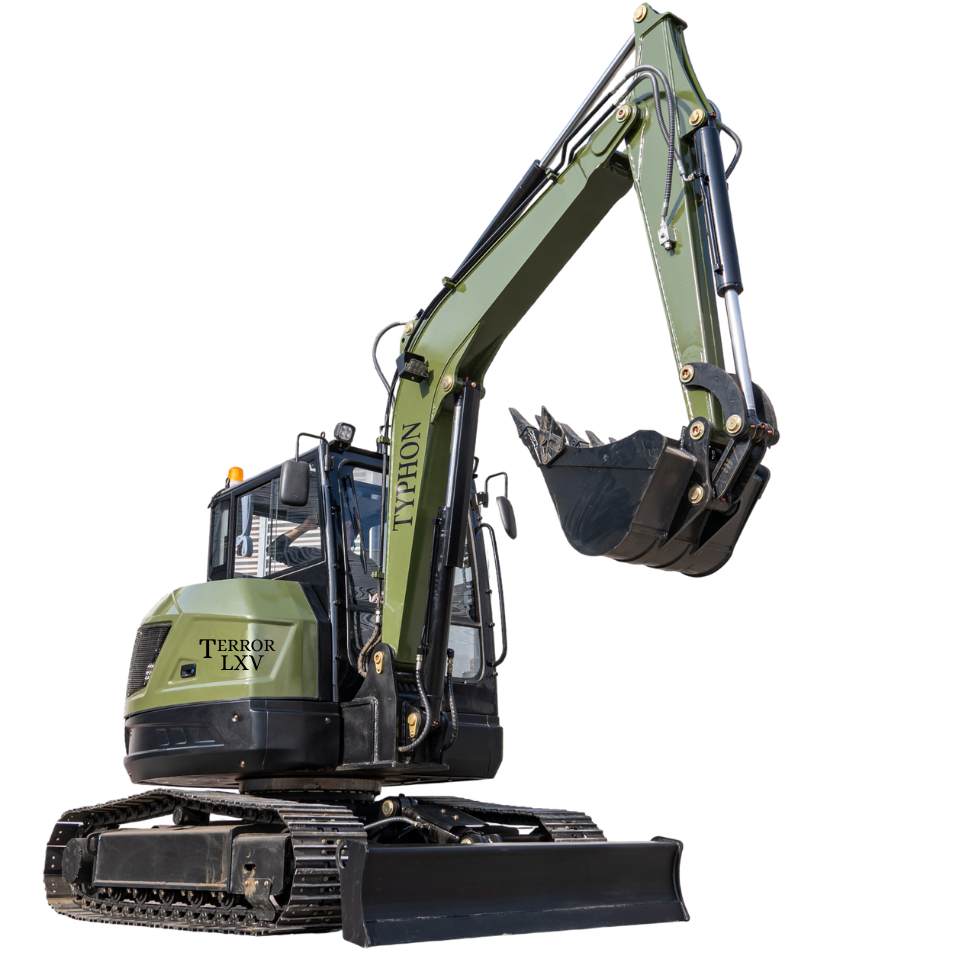 TYPHON TERROR LXV 6.6 Ton Mini Excavator Kubota V2607 56.9HP AC/Heater Cabin Boom Swing Two Speed Travel 0.23m³ Bucket Heavy Duty Construction Machine