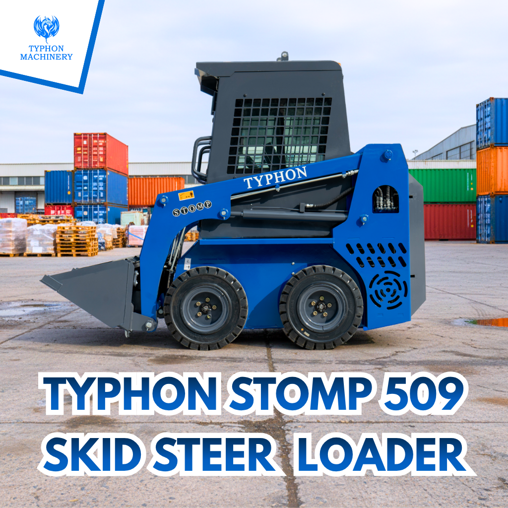 TYPHON STOMP 509 Mini Skid Steer 1.4ton with Kubota D1105 25hp water cooled 4-Cycle Diesel engine