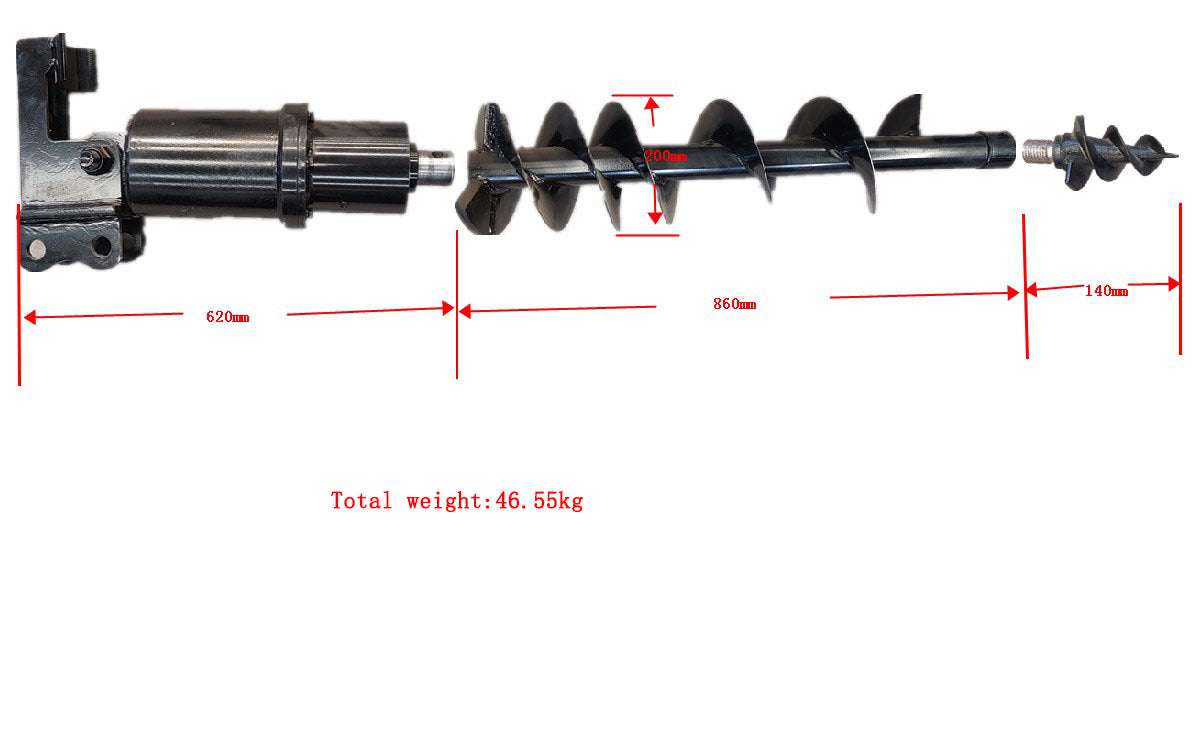 Auger Drill: Attachment for Mini Excavators Machinery Machine