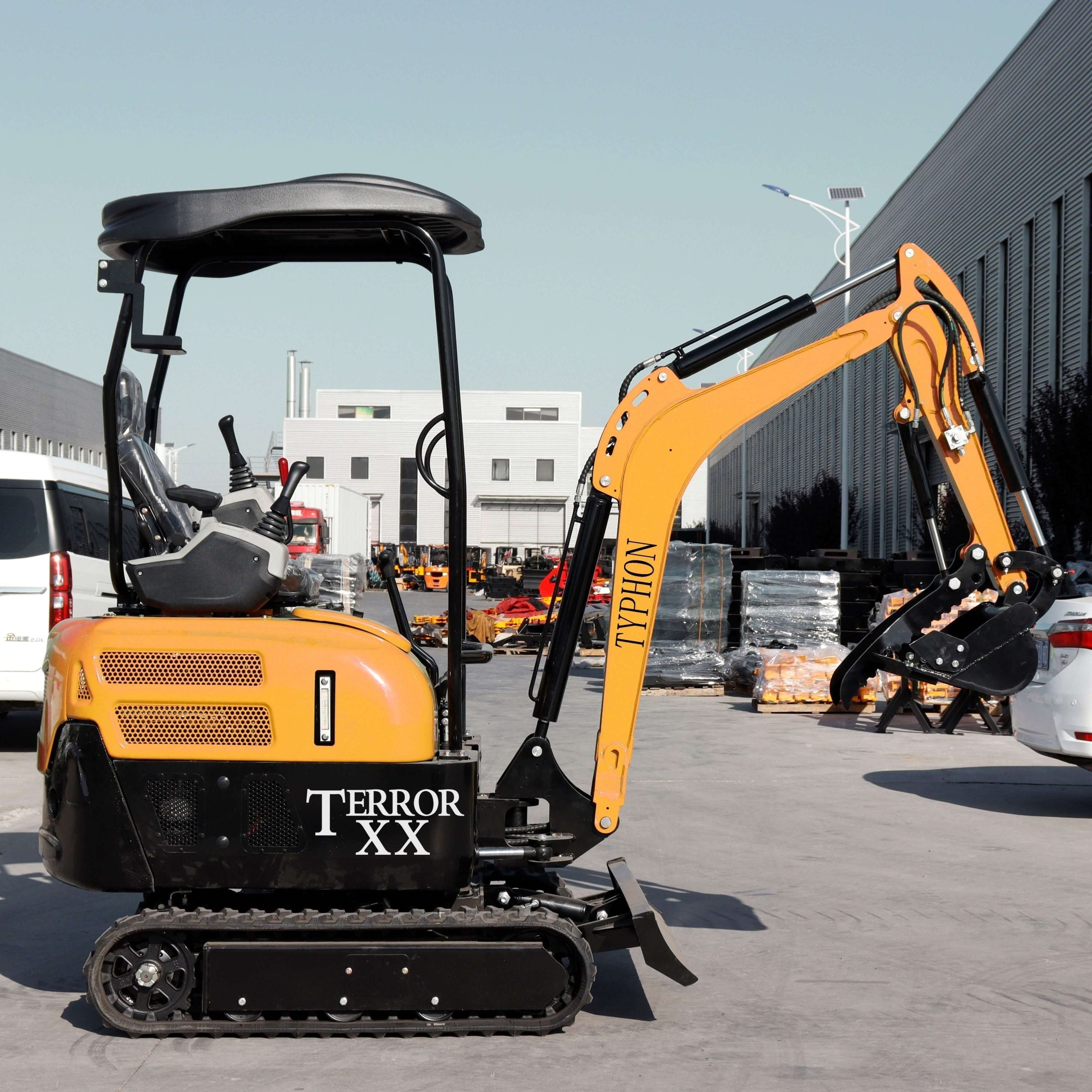 4,000 lb TYPHON TERROR XX Yellow Mini Excavator Kubota D902 Engine