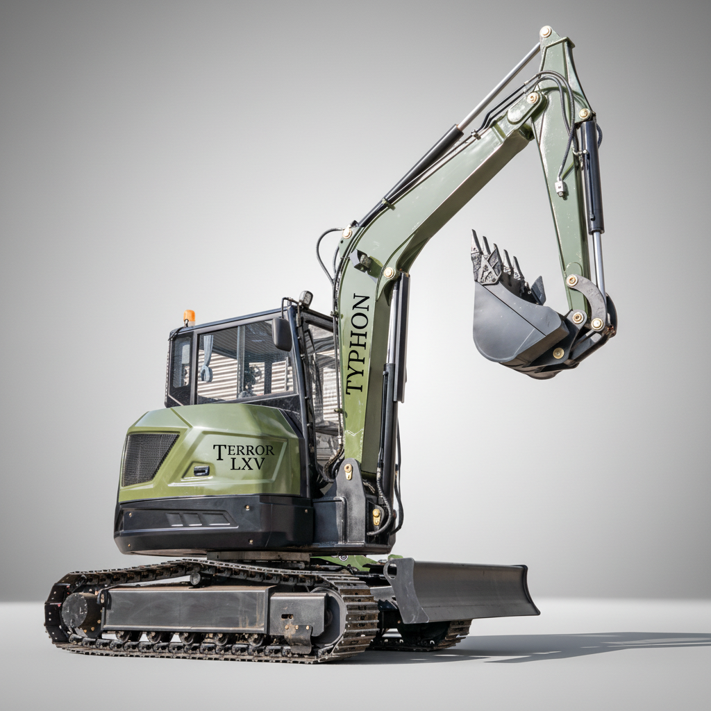 TYPHON TERROR LXV 6.6 Ton Mini Excavator Kubota V2607 56.9HP AC/Heater Cabin Boom Swing Two Speed Travel 0.23m³ Bucket Heavy Duty Construction Machine