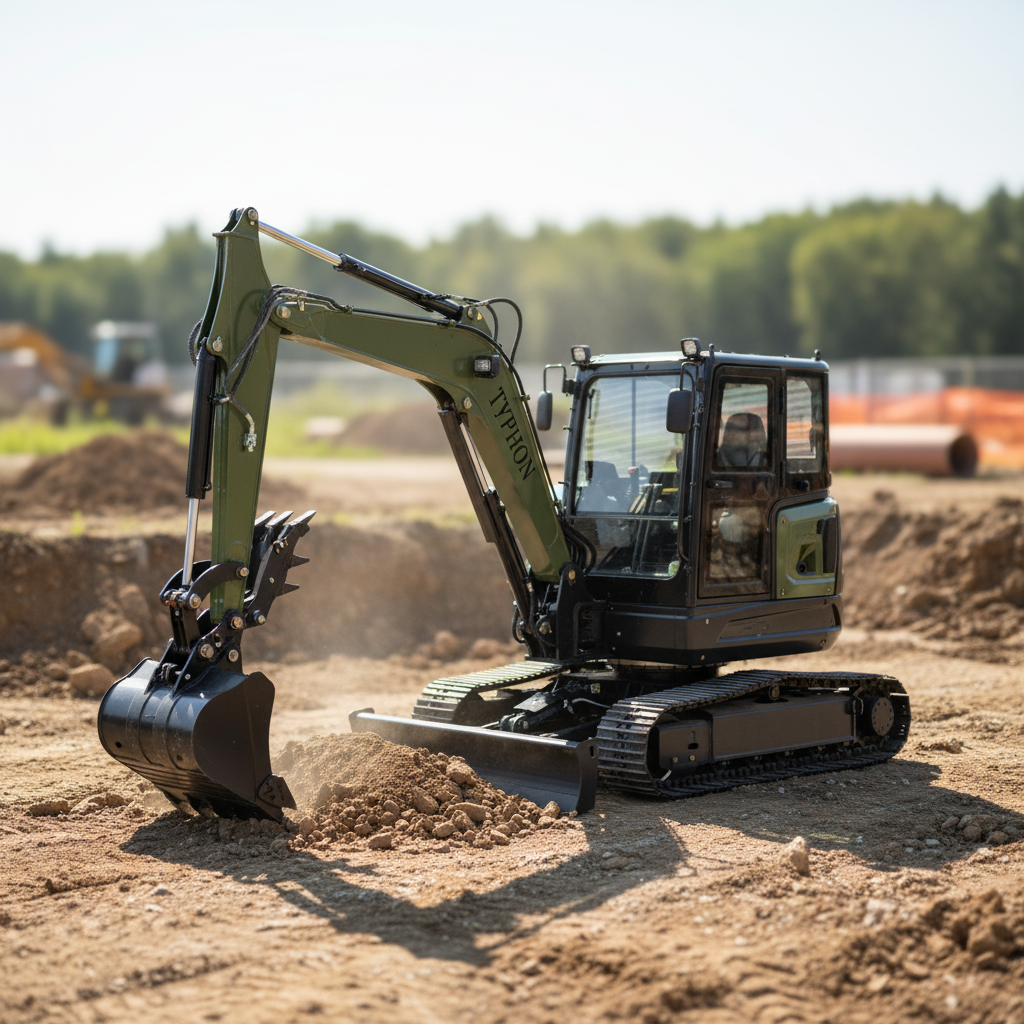 TYPHON TERROR LXV 6.6 Ton Mini Excavator Kubota V2607 56.9HP AC/Heater Cabin Boom Swing Two Speed Travel 0.23m³ Bucket Heavy Duty Construction Machine