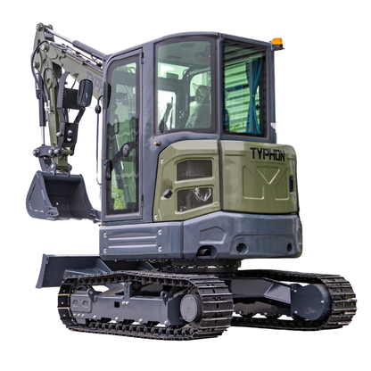 TYPHON KUVOU 4.0 mini excavator Kubota D1703 Diesel engine with 4Ton Operating Weight AC/ Heater