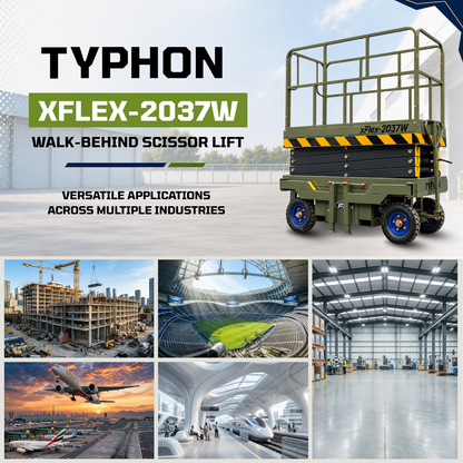 TYPHON xFlex-2037W Walk-Behind Scissor Lift  20 ft, load capacity 1102 lb, 110V Electric