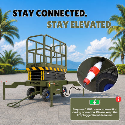 TYPHON xFlex-4065W Walk-behind Scissor Lift 40 ft lifting