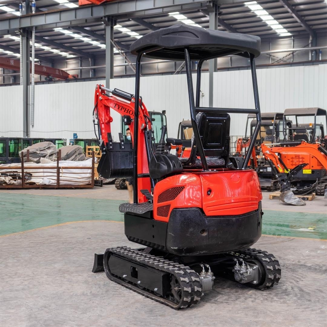 New 4,000 lb TYPHON Lux Mini Excavator Rubber Track with Kubota Diesel Engine