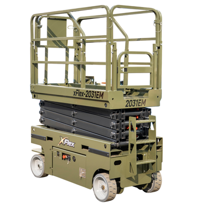 TYPHON xFlex-2031EM 1.2 Ton Electric Mini Scissor Lift&nbsp, 20 ft Max Platform Height&nbsp, 19.7-inch Platform Extension