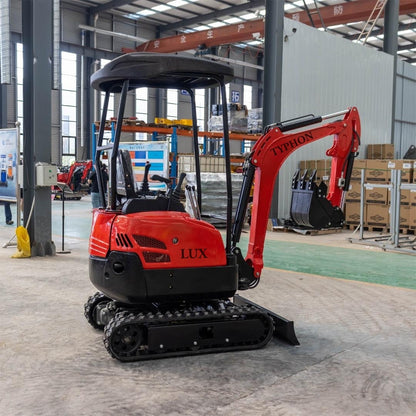 New 4,000 lb TYPHON Lux Mini Excavator Rubber Track with Kubota Diesel Engine