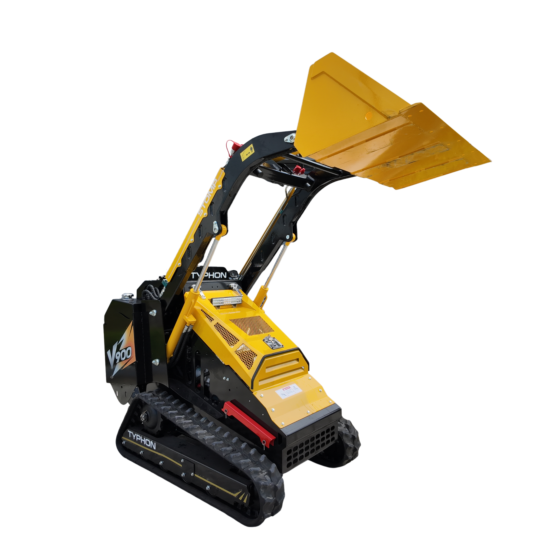 Typhon Stomp V900 Mini Track Loader  Kubota D1105 25HP Diesel  Stand-On Skid Steer Dual Aux Hydraulics  EPA Stage V