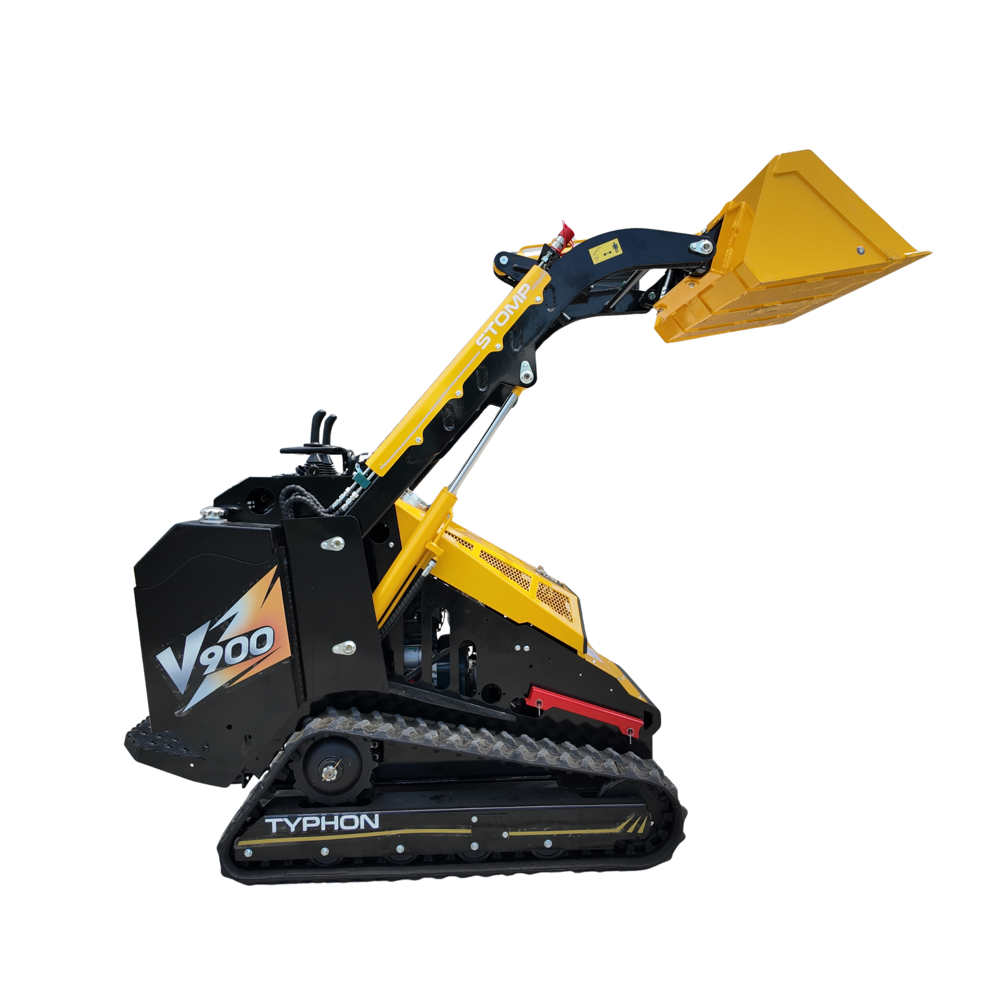 Typhon Stomp V900 Mini Track Loader  Kubota D1105 25HP Diesel  Stand-On Skid Steer Dual Aux Hydraulics  EPA Stage V
