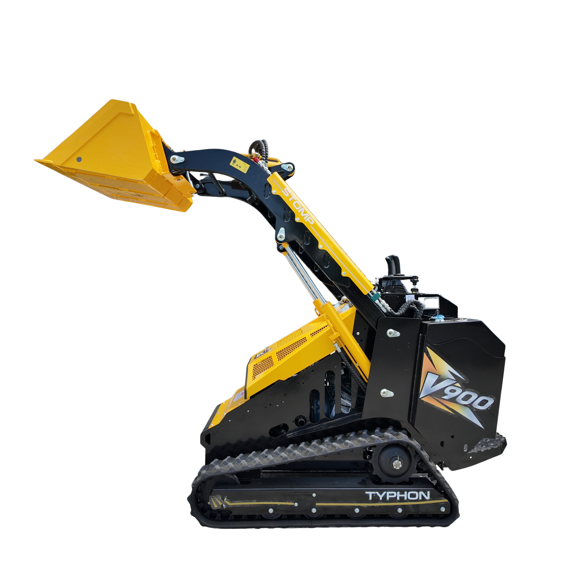 Typhon Stomp V900 Mini Track Loader  Kubota D1105 25HP Diesel  Stand-On Skid Steer Dual Aux Hydraulics  EPA Stage V