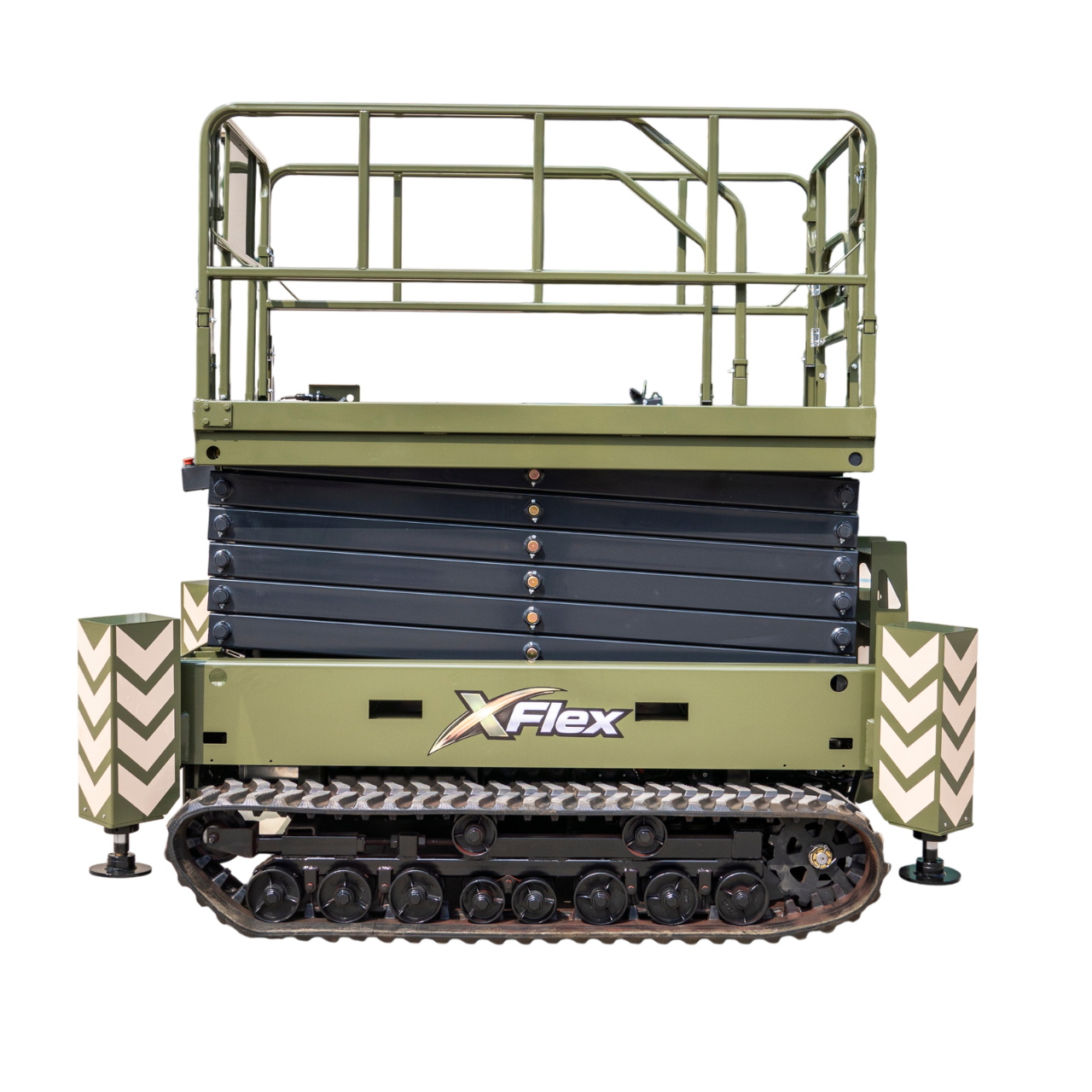 TYPHON xFlex-4068ET 3.2 Ton Electric Rubber Track Scissor Lift&nbsp; 40 ft Max Platform Height&nbsp; 5.4HP Hydraulic Pump Motor 35-Inch Platform Extension