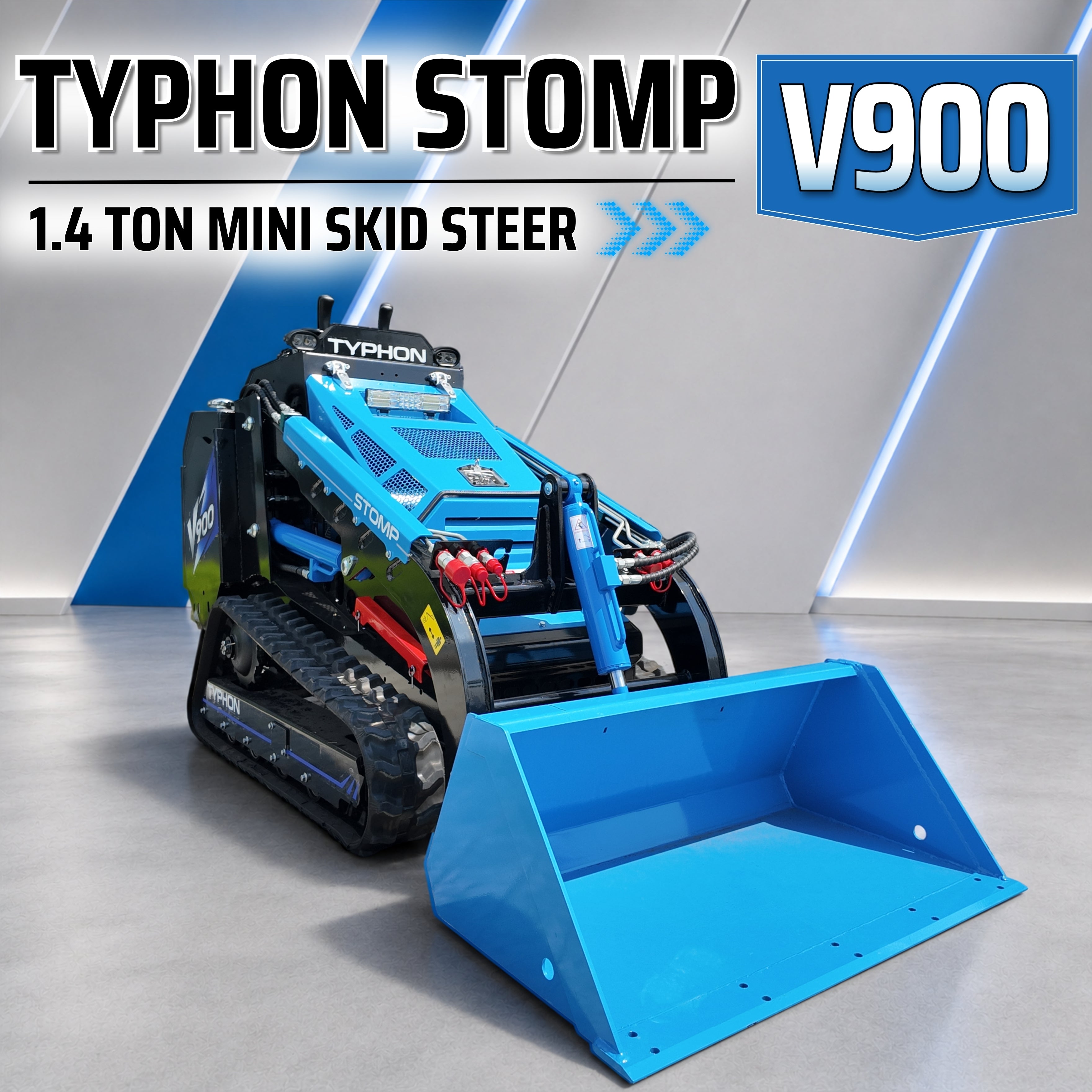 Typhon Stomp V900  25HP Kubota Diesel Mini Track Loader  Stand-On Skid Steer EPA/EU Stage V