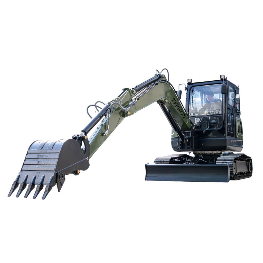 TYPHON TERROR LXV 6.6 Ton Mini Excavator Kubota V2607 56.9HP AC/Heater Cabin Boom Swing Two Speed Travel 0.23m³ Bucket  Heavy Duty Construction Machine