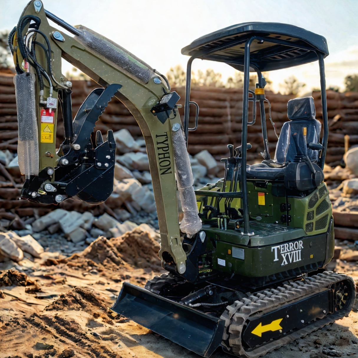 NEW 4,000lb TYPHON TERROR XVIII Mini Excavator Kubota Engine