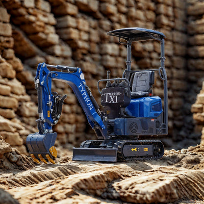 TYPHON TERROR XI STORM Mini Excavator – 1.1 Ton Boom Swing