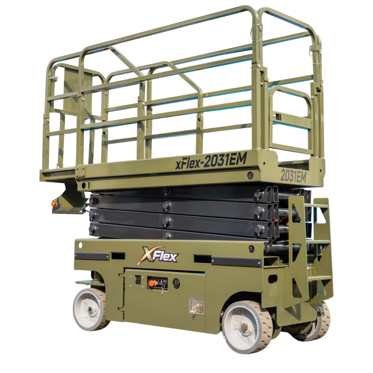 TYPHON xFlex-2031EM 1.2 Ton Electric Mini Scissor Lift&nbsp, 20 ft Max Platform Height&nbsp, 19.7-inch Platform Extension