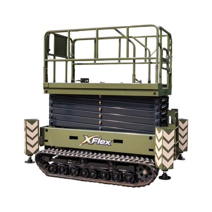 TYPHON xFlex-4068ET 3.2 Ton Electric Rubber Track Scissor Lift&nbsp; 40 ft Max Platform Height&nbsp; 5.4HP Hydraulic Pump Motor 35-Inch Platform Extension