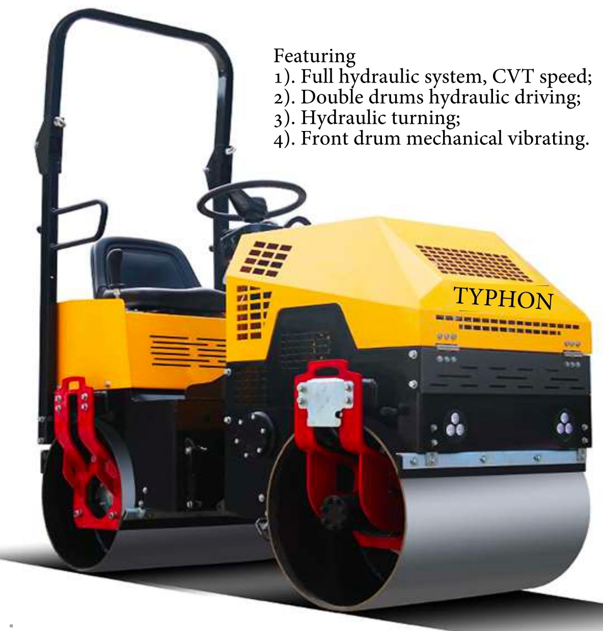 TYPHON FURY 1 Ton Vibratory Compactor Asphalt Roller
