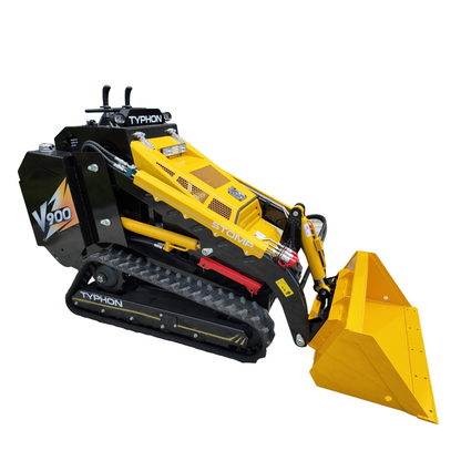 Typhon Stomp V900 Mini Track Loader  Kubota D1105 25HP Diesel  Stand-On Skid Steer Dual Aux Hydraulics  EPA Stage V