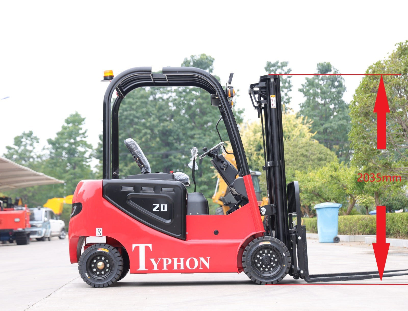 2023 TYPHON 2 Ton Rated Capacity Electric Forklift Lifter Lift Truck