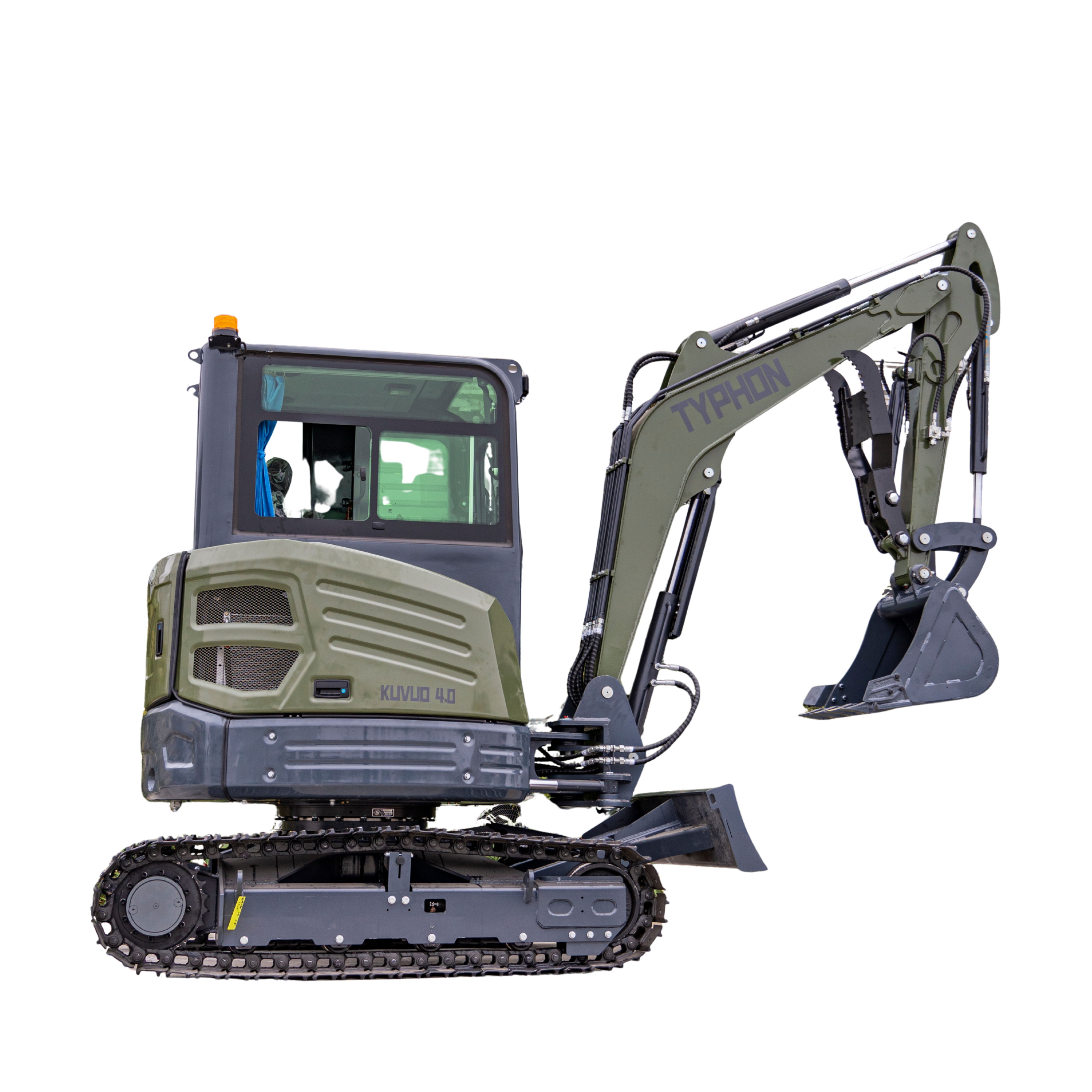TYPHON KUVOU 4.0 mini excavator Kubota D1703 Diesel engine with 4Ton Operating Weight AC/ Heater