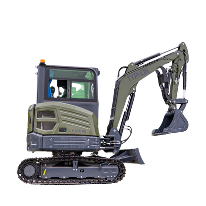 TYPHON KUVOU 4.0 mini excavator Kubota D1703 Diesel engine with 4Ton Operating Weight AC/ Heater