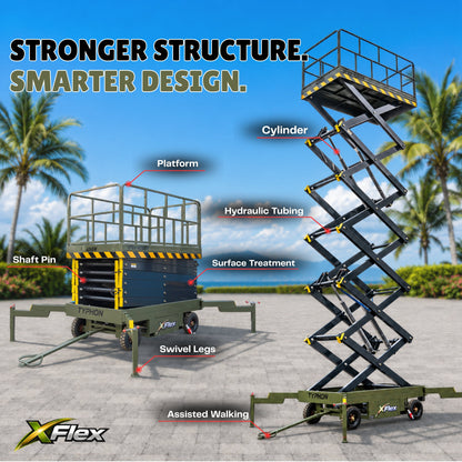 TYPHON xFlex-4065W Walk-behind Scissor Lift 40 ft lifting