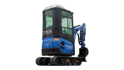 4000 lb TYPHON TERROR XVII Cabin Mini Excavator Kubota D902