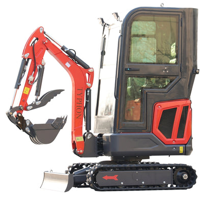 TYPHON 18 FLEX 1.8 Ton 4000lbs Trench Digger with Cabin 0.04 cbm Bucket
