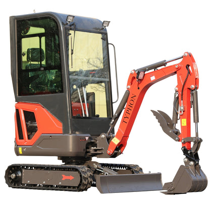 TYPHON 18 FLEX 1.8 Ton 4000lbs Trench Digger with Cabin 0.04 cbm Bucket
