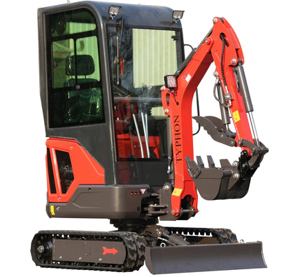 TYPHON 18 FLEX 1.8 Ton 4000lbs Trench Digger with Cabin 0.04 cbm Bucket