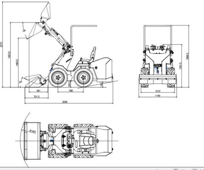 TYPHON Thunder VI 23hp EPA B&S Engine Wheel Loader USA